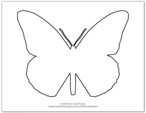 Butterfly Template | Free Printable Butterfly Outlines - One Little Project